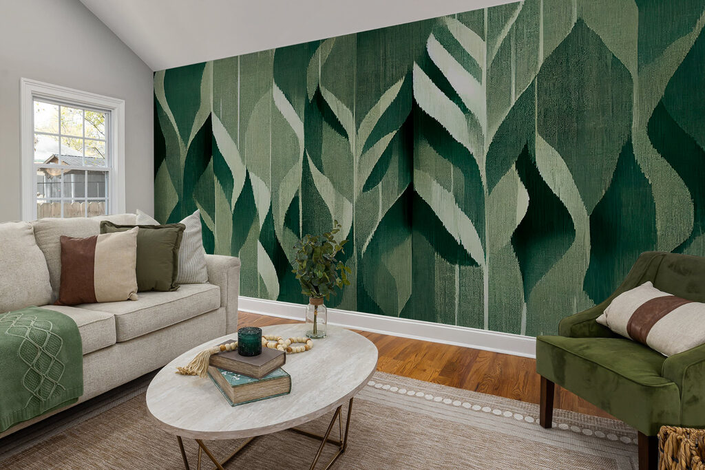 Intricate leaves in soothing green hues Intricate leaves in soothing green hues