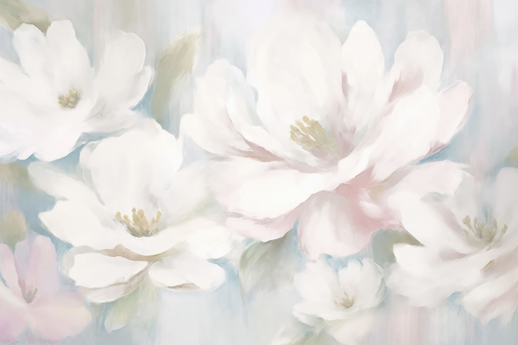 Painting of white flowers