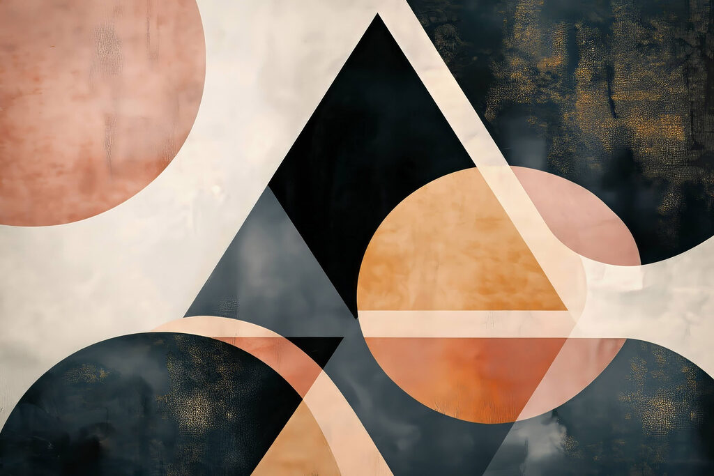 Black and orange geometric shapes Black and orange geometric shapes