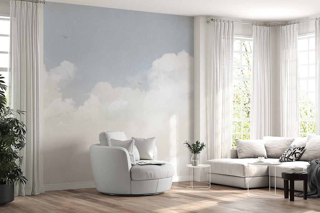 A blue sky with clouds A blue sky with clouds