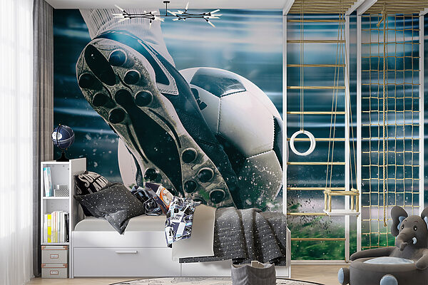 A football ball kicking a ball