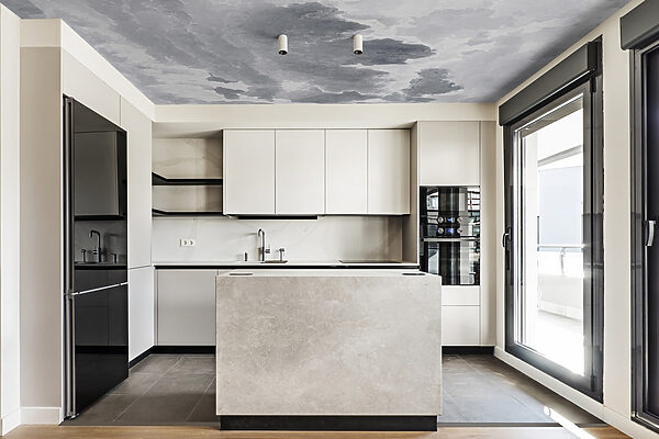 A grey and white sky A grey and white sky