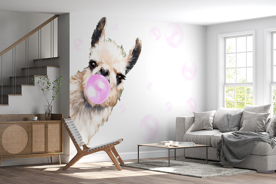 Fototapety Lama fúka bublinu - Image 3