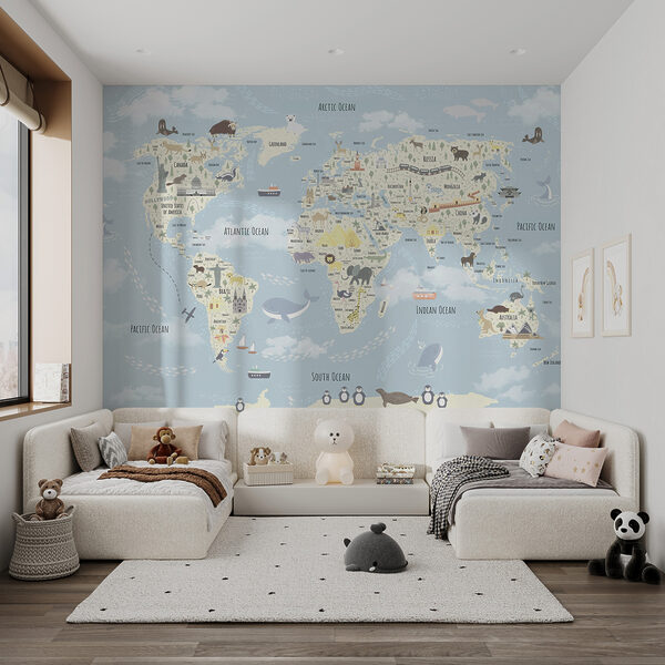 Mapa sveta so zvieratami Mapa sveta so zvieratami
