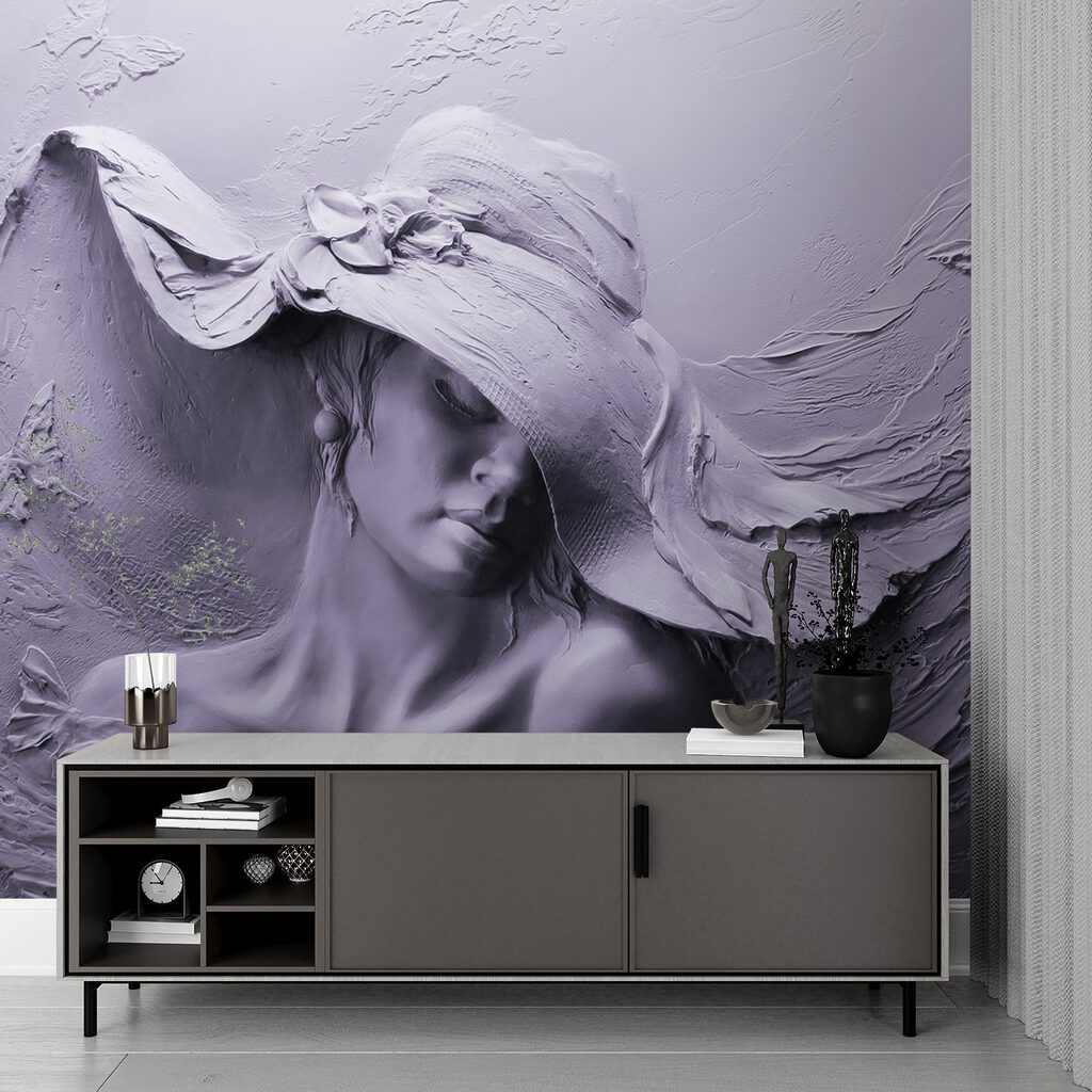 A sculpture of a woman in a hat A sculpture of a woman in a hat