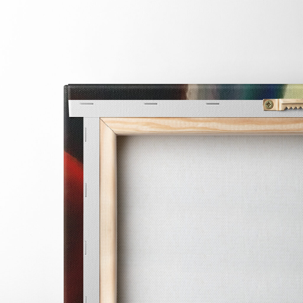 A colorful background with a couple of faces A colorful background with a couple of faces