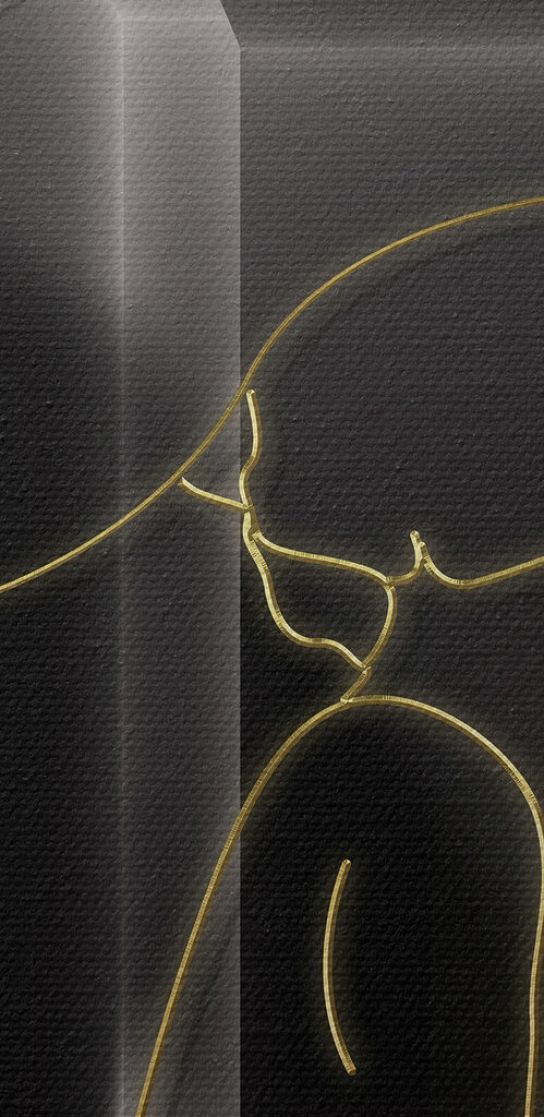 A drawing of a woman with a disco ball A drawing of a woman with a disco ball