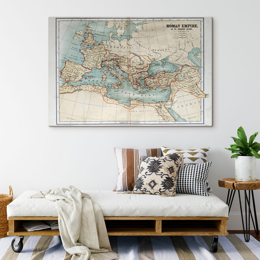 Obraz Mapa Európy s červenými čiarami - Image 4