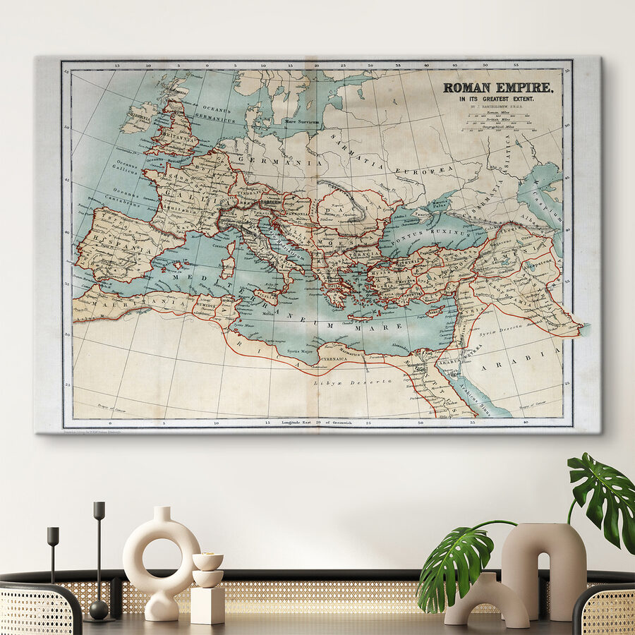 Obraz Mapa Európy s červenými čiarami - Image 5