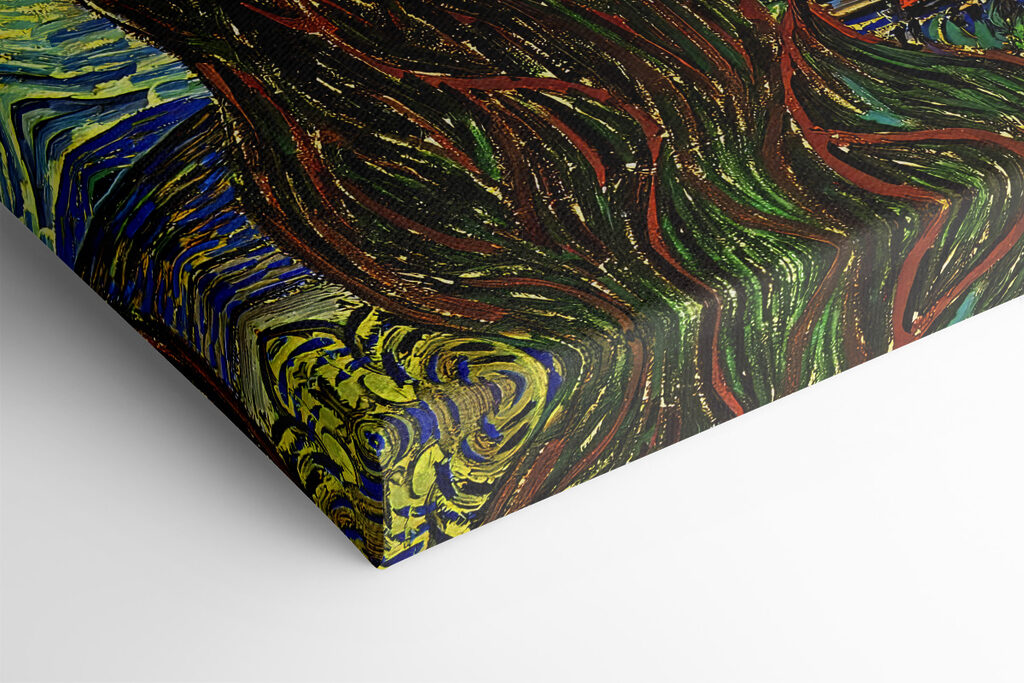 A painting of a starry night