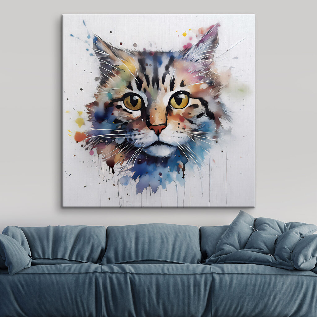 A painting of a cat A painting of a cat