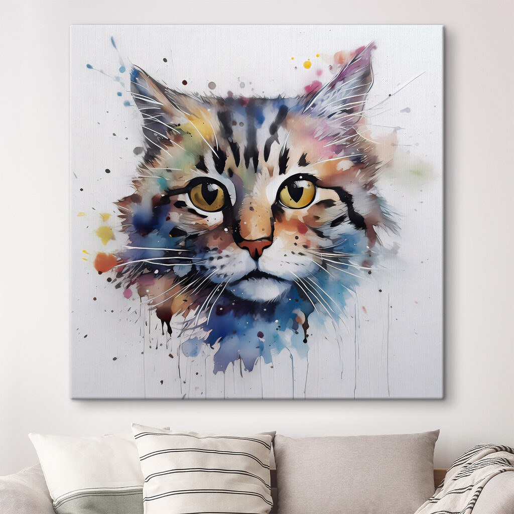 A painting of a cat A painting of a cat