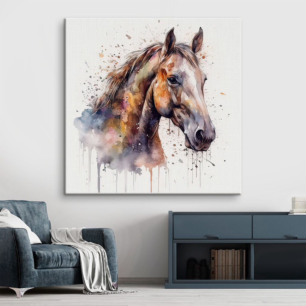 A painting of a horse