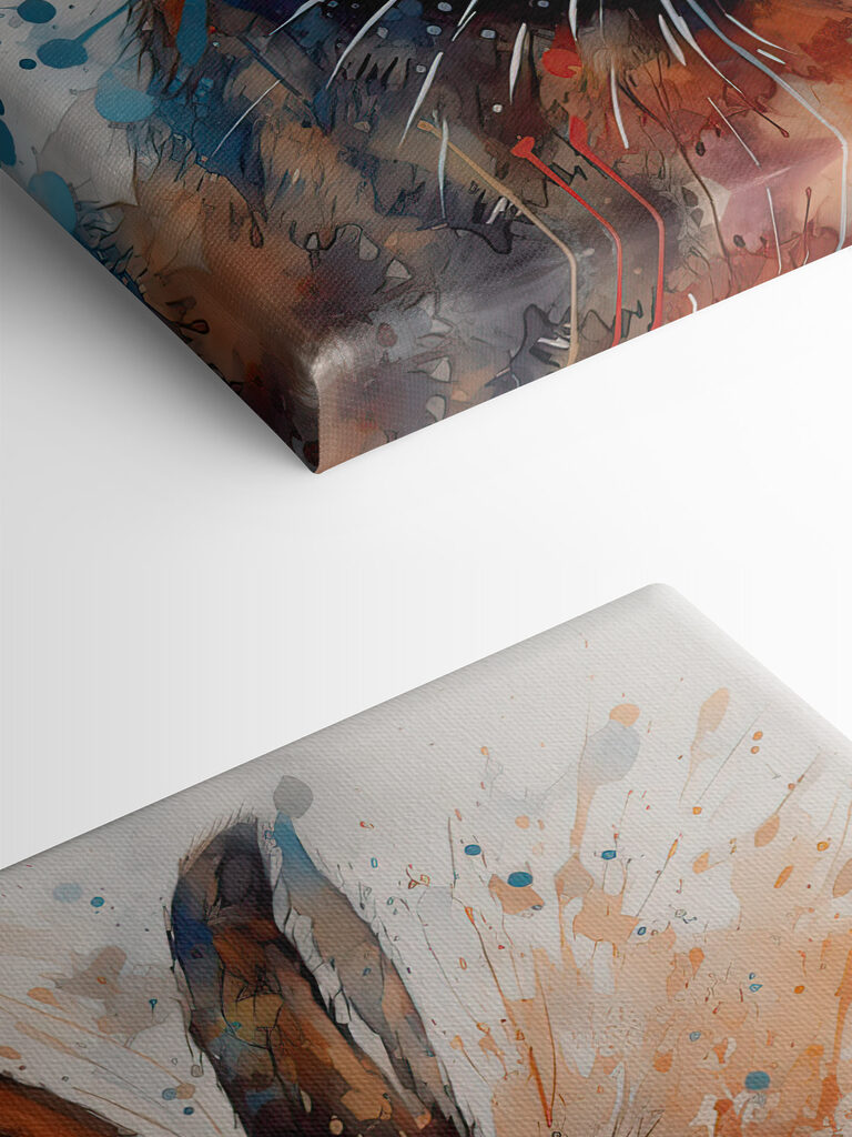 Rabbit with paint splashes Rabbit with paint splashes