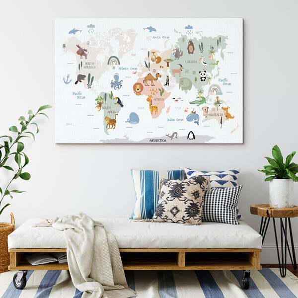 Mapa sveta so zvieratami Mapa sveta so zvieratami