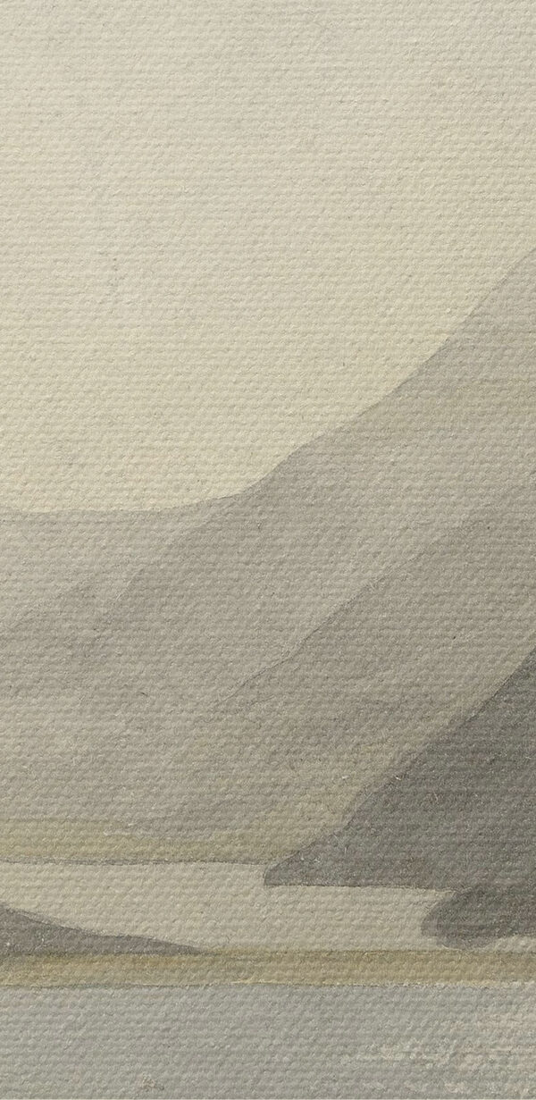 A watercolor of a lake and mountains A watercolor of a lake and mountains
