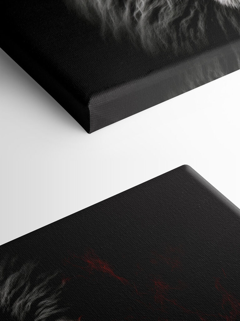 A black lion with red eyes A black lion with red eyes