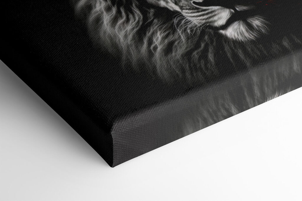 A black lion with red eyes A black lion with red eyes