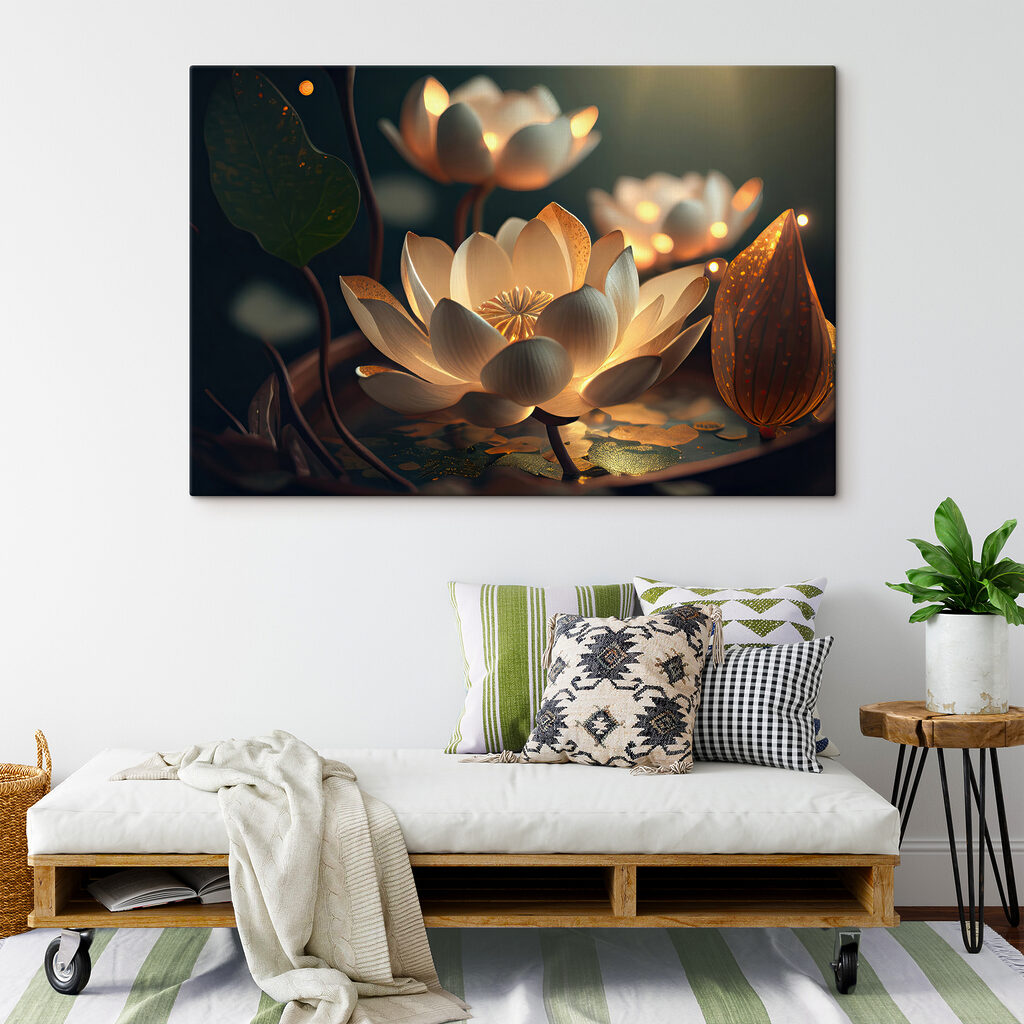 A white flower with yellow specks on it A white flower with yellow specks on it