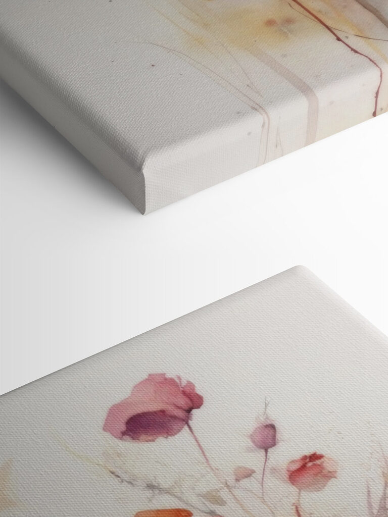 A painting of flowers on a white background A painting of flowers on a white background