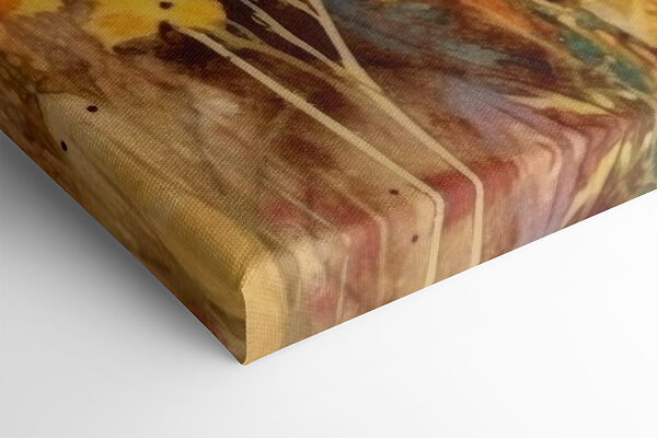 A painting of flowers in a field A painting of flowers in a field