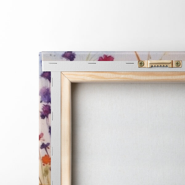 A painting of flowers in a field A painting of flowers in a field