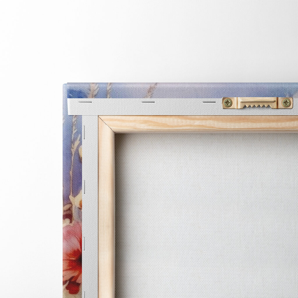 A painting of flowers and grass A painting of flowers and grass