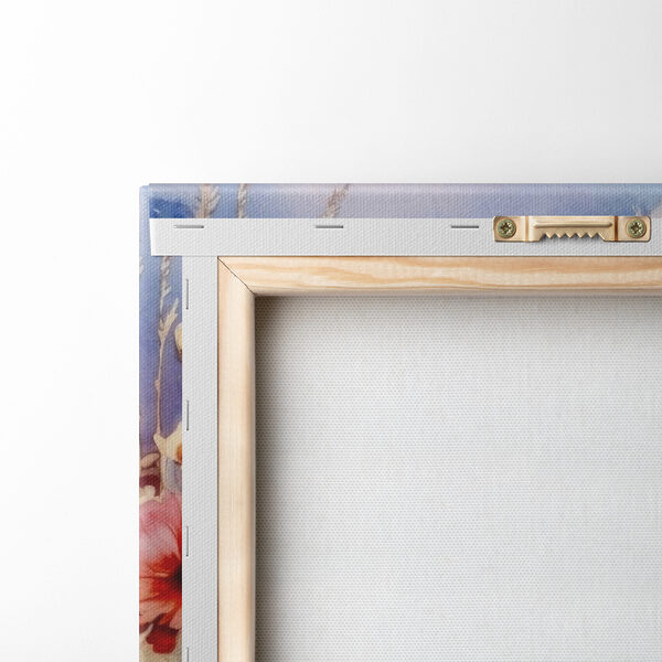 A painting of flowers and grass A painting of flowers and grass