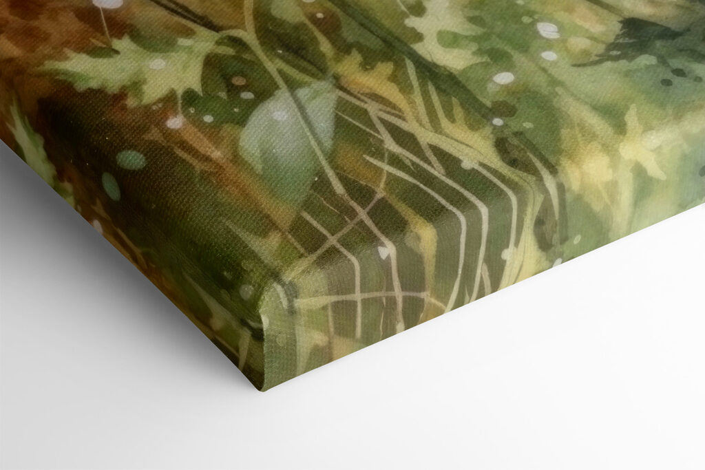 A painting of flowers in a field A painting of flowers in a field