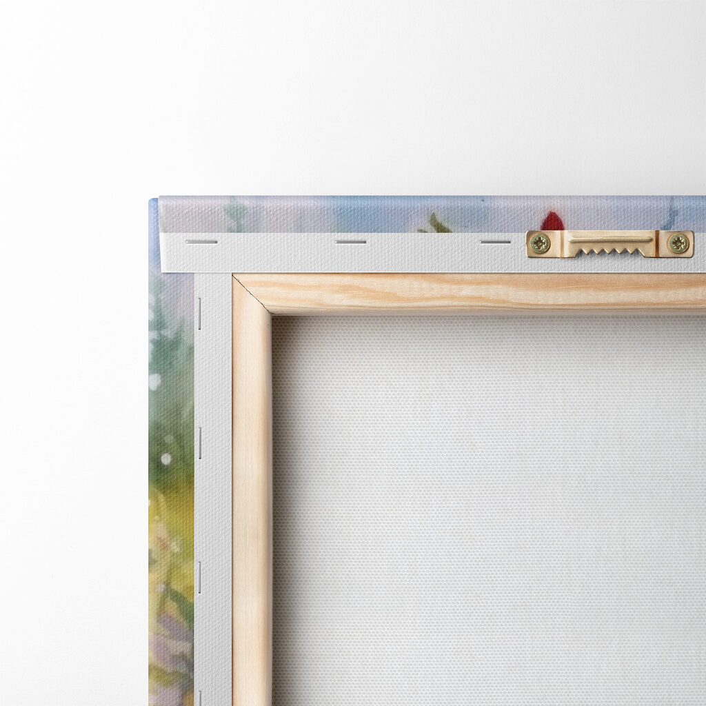 A painting of flowers in a field A painting of flowers in a field