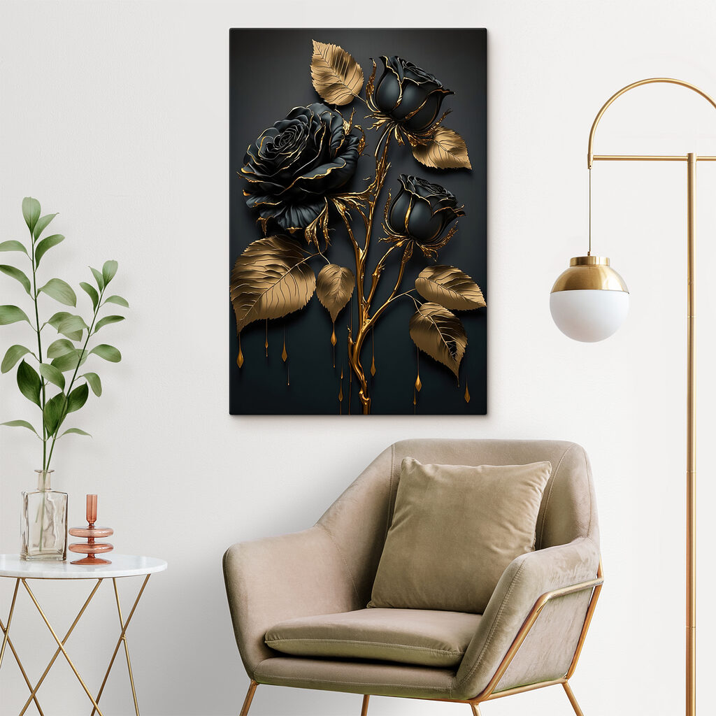 Elegant Midnight Roses in Bloom