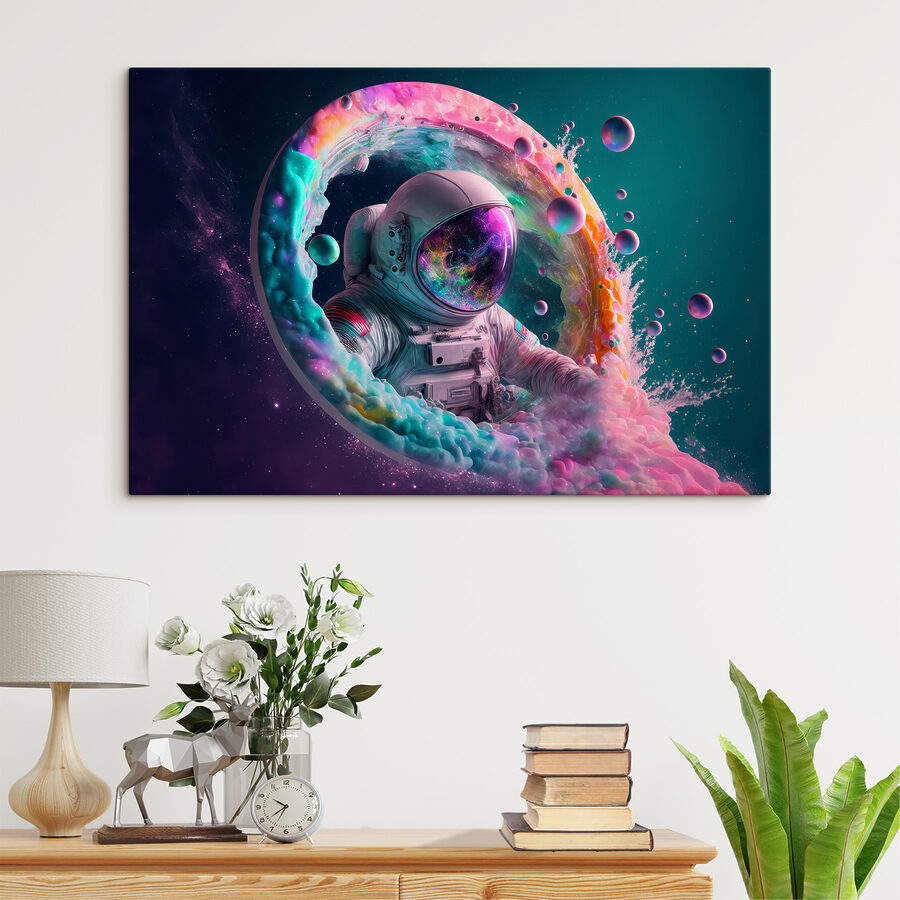Astronaut vo farebnom kruhu Astronaut vo farebnom kruhu