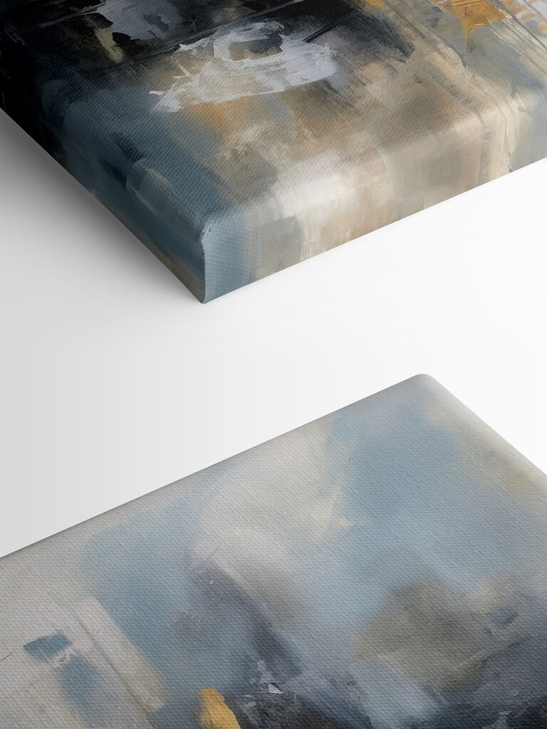 A painting of a city A painting of a city