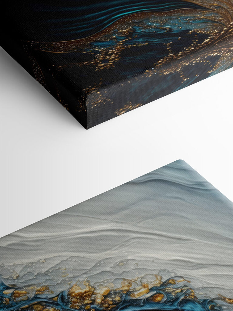 A close up of a painting A close up of a painting