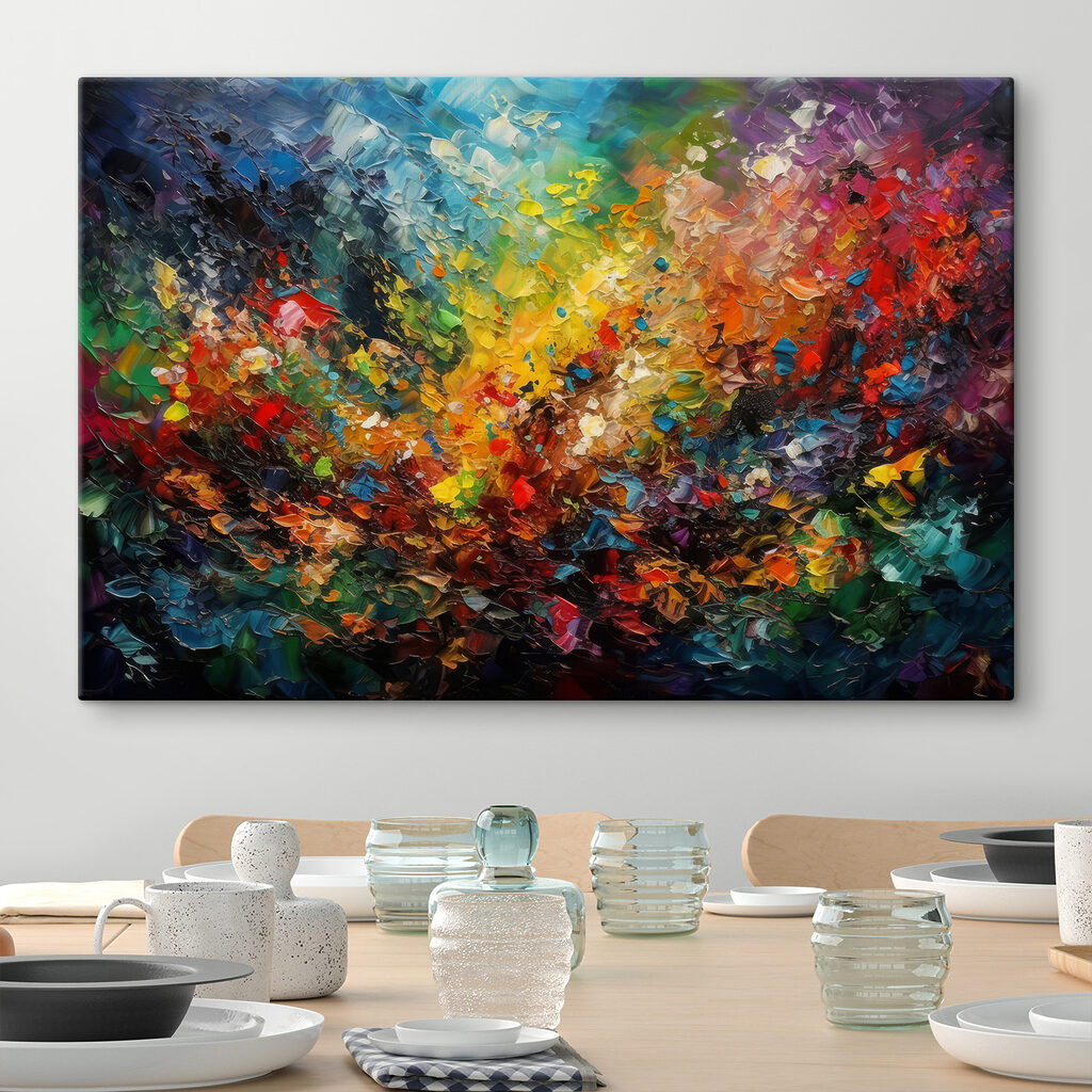 A colorful painting of many colors