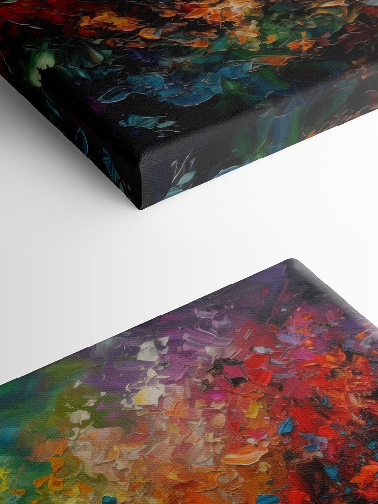 A colorful painting of many colors