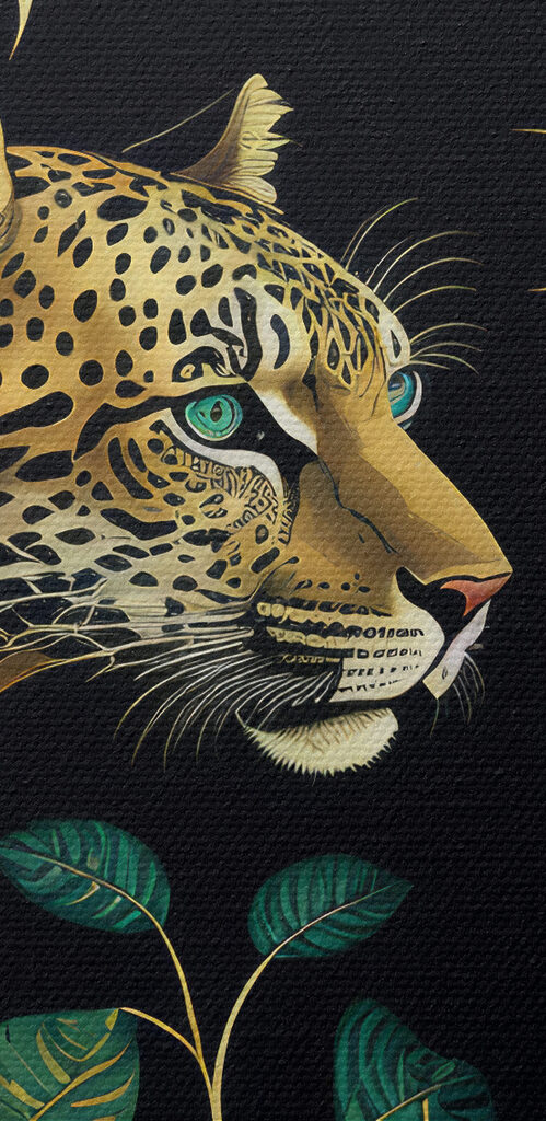 A leopard in the jungle