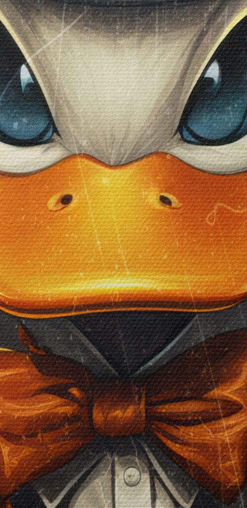 A duck wearing a suit and hat A duck wearing a suit and hat