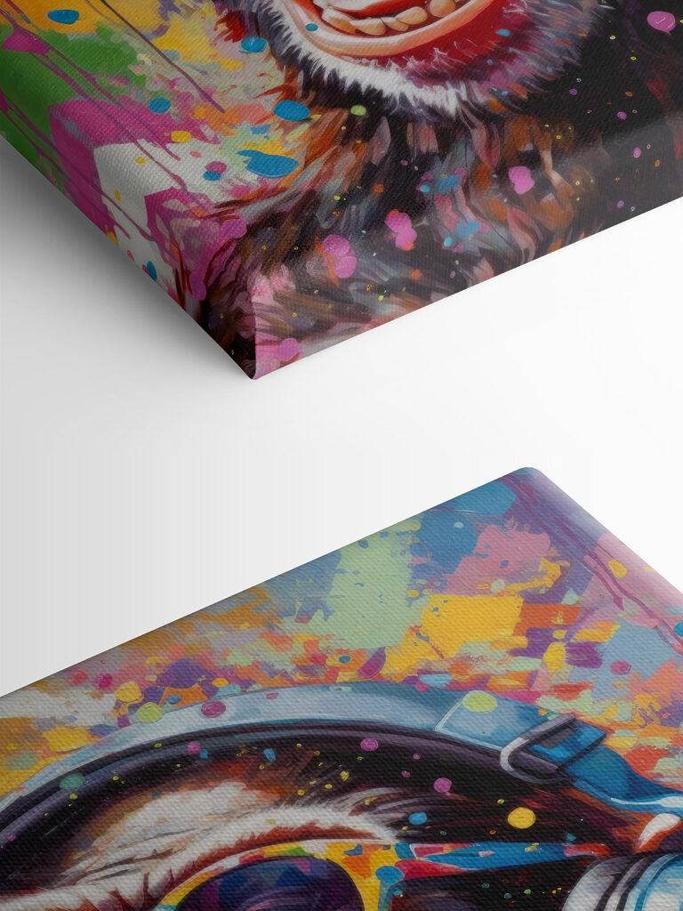 A monkey wearing headphones and sunglasses A monkey wearing headphones and sunglasses