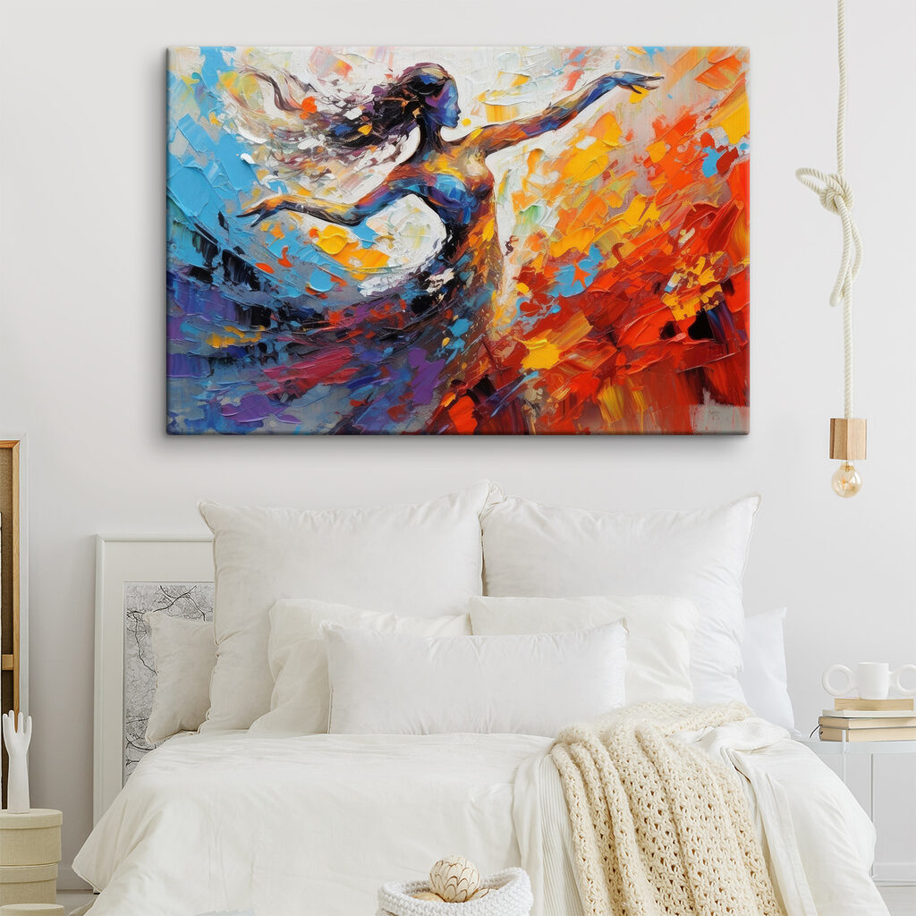 A painting of a woman dancing A painting of a woman dancing