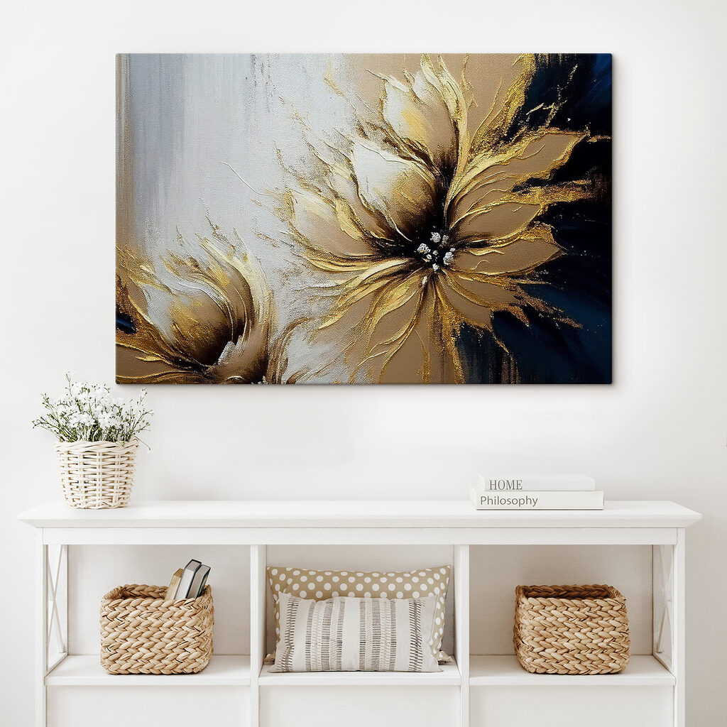 A painting of a flower A painting of a flower