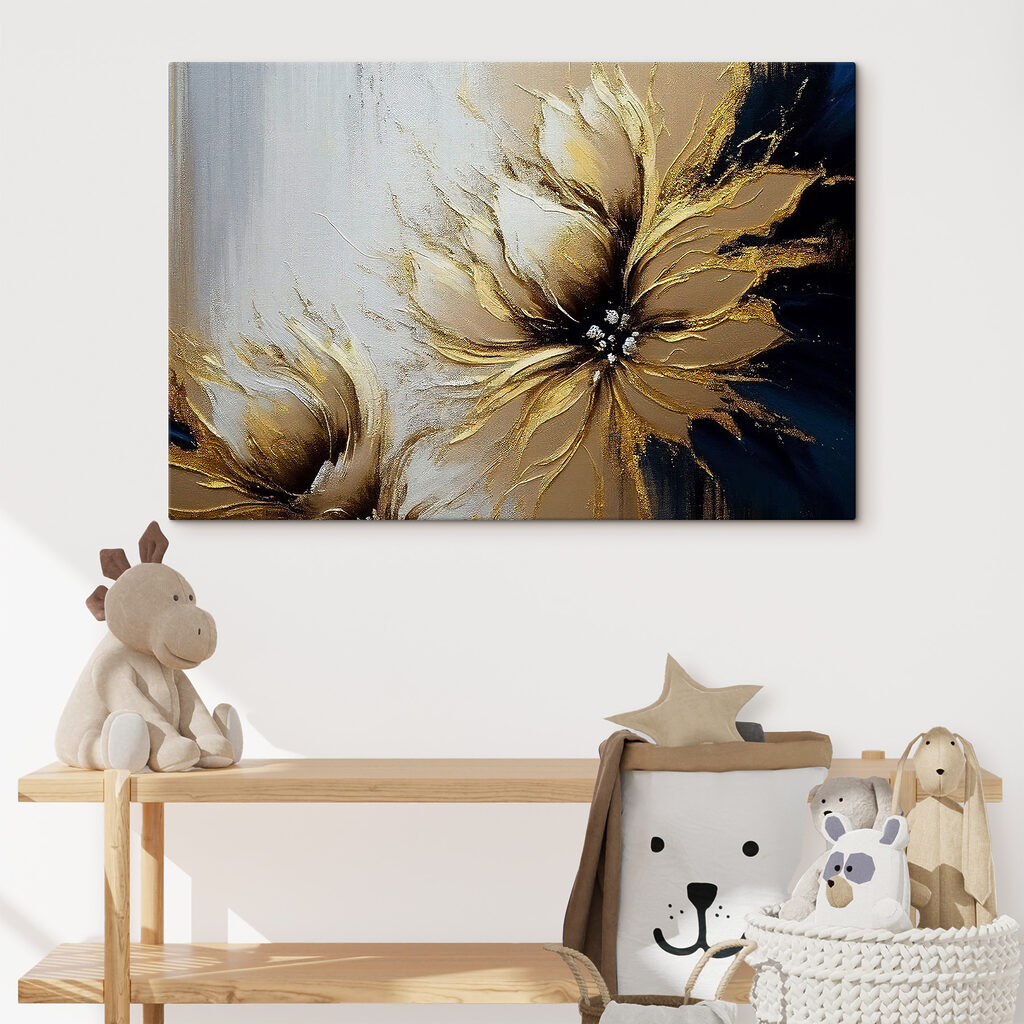 A painting of a flower A painting of a flower