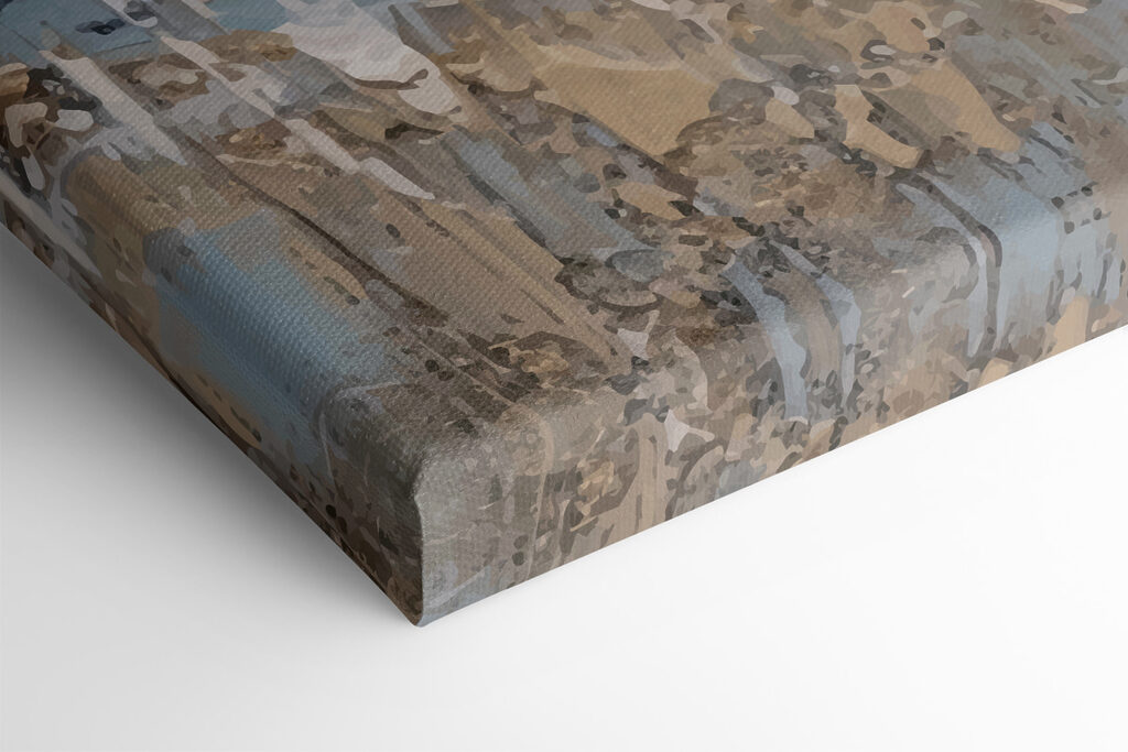 A painting of a beach A painting of a beach