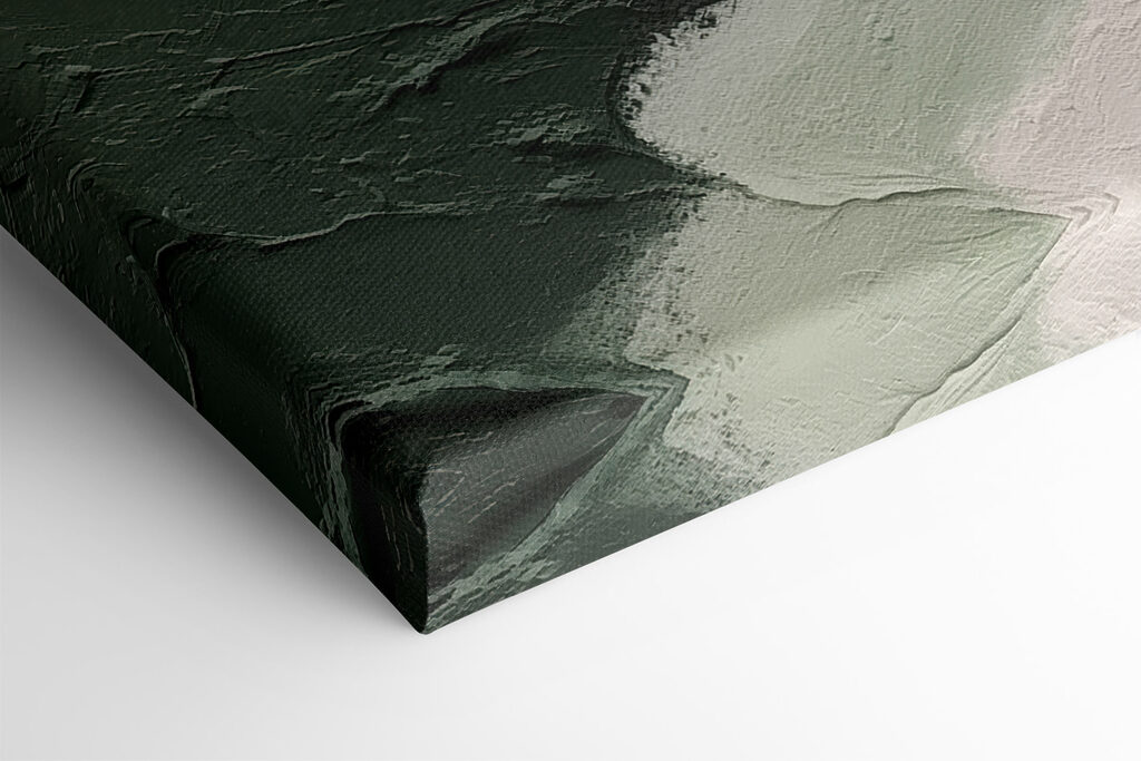 A close up of a painting