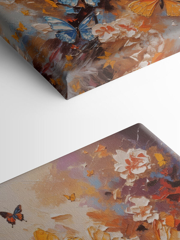 A painting of butterflies