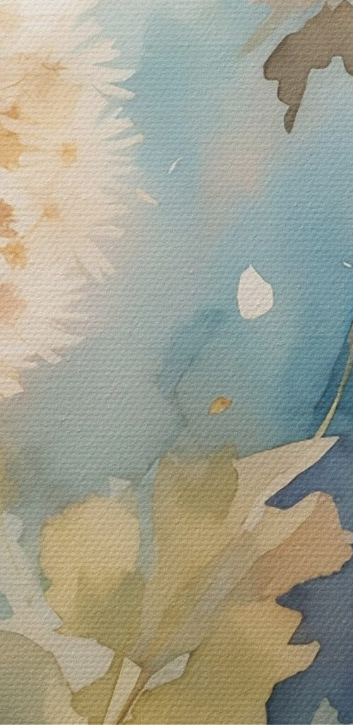 A watercolor painting of dandelions A watercolor painting of dandelions