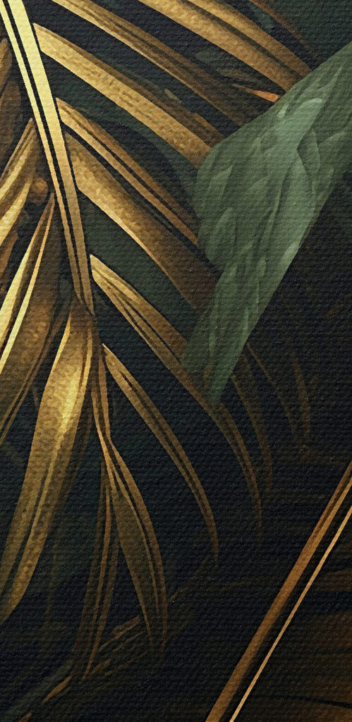 Lush leaves in shimmering hues Lush leaves in shimmering hues