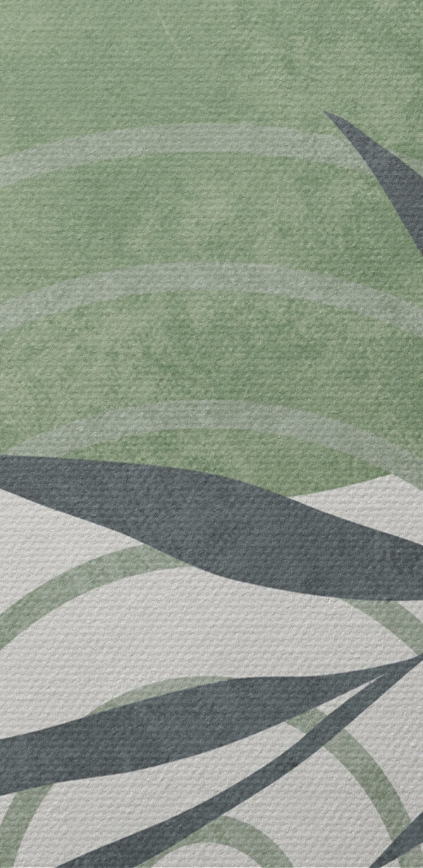 A green and grey art piece A green and grey art piece
