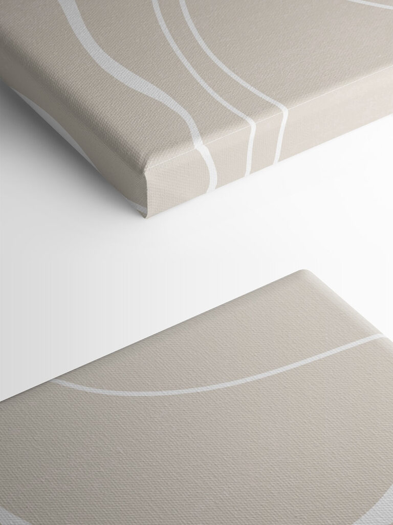 A white lines on a beige background