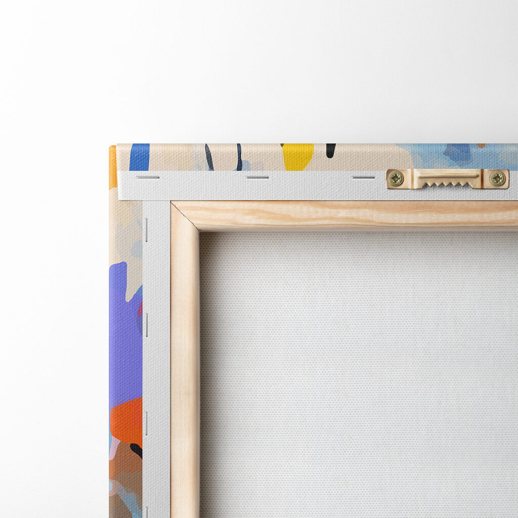 A colorful painting of black dots and spots A colorful painting of black dots and spots